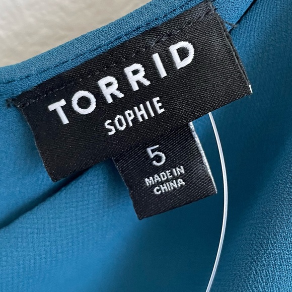 NWT Torrid Sophie Chiffon Blue Swing Cami - Picture 7 of 11